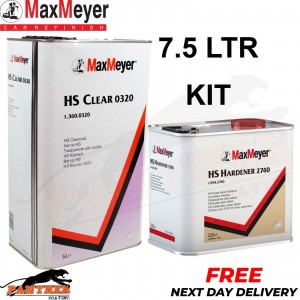 MAXMEYER HS CLEAR LACQUER 0320 - WITH HS SUPER RAPID HARDENER 2740 7.5 LITRE KIT
