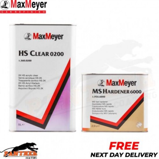 Max Meyer HS Clear 0200 HS Clear Coat + MS Hardener 6000 7.5L KIT