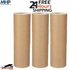 3x Brown Masking Paper 18 Inch approx. water & solvent 450mm 50gsm 180m