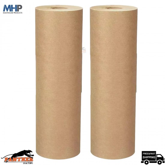 2x Brown Masking Paper Roll 18” x 180m (450mm) – 50gsm Water & Solvent Resistant
