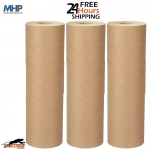 3x Brown Masking Paper Roll 18” x 180m (450mm) – 50gsm Water & Solvent Resistant