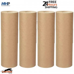 4x Brown Masking Paper Roll 18” x 180m (450mm) – 50gsm Water & Solvent Resistant