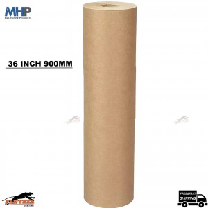 Brown Masking Paper Roll 36” x 180m – 50gsm Automotive Water & Solvent Resistant