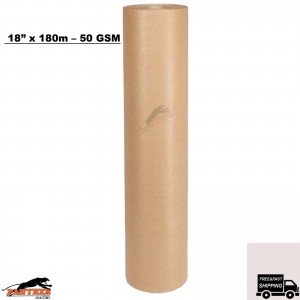 Premium Brown Masking Paper Roll 18” x 180m – 50gsm Automotive Paint Protection