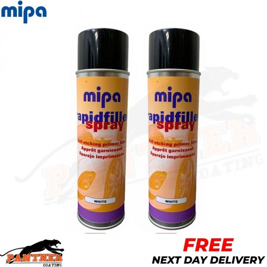 2X MIPA RAPIDFILLER PRIMER HIGH BUILD SELF ETCHING AEROSOL 400ML