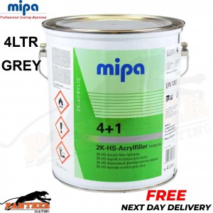 MIPA 4+1 ACRY FILLER HIGH BUILD 2K PRIMER 4L - GREY - FAST DELIVERY
