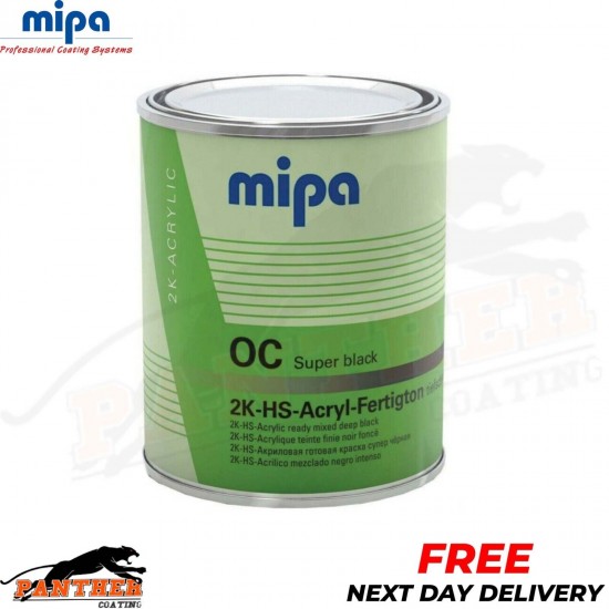 MIPA OC 2K HS RM SUPER RALLY BLACK 1LTR - ACRYLIC, 2-1 , GLOSS , TOPCOAT
