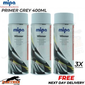 3x MIPA MAWPG WINNER PRIMER GREY SPRAY PAINT AEROSOL - 400ML