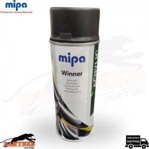 Mipa Winner Acrylic Spray Acrylic Paint Matt Black 400ml Aerosol