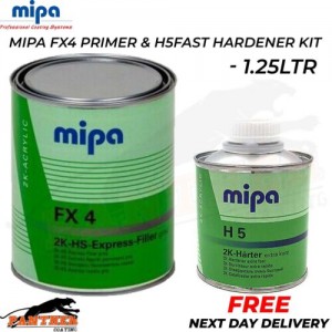 MIPA FX4 HS EXPRESS 2K FILLER PRIMER AND H5 EXTRA FAST HARDENER - 1.25LTR KIT