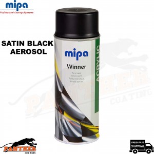 Mipa Winner Acrylic Spray Acrylic Paint Satin Black 400ml Aerosol