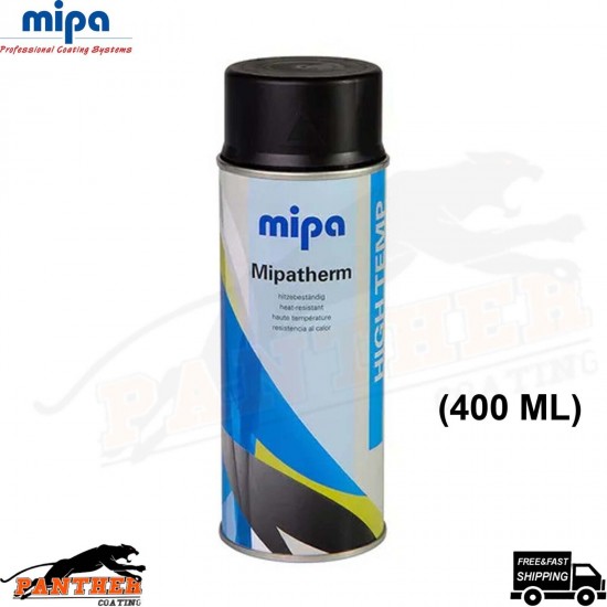Mipa MIPATHERM BLACK HEAT RESISTANT PAINT 400ml Aerosol Car Spray