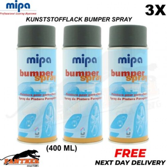 3x MIPA Kunststofflack Bumper Spray PIERRE A FUSIL 400ml