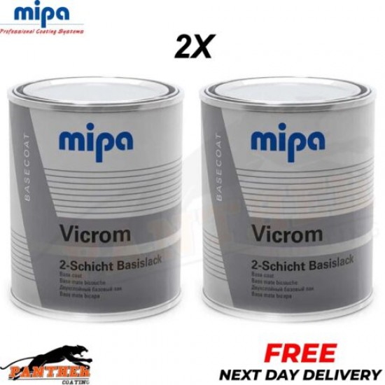 2x MIPA VICROM CHROME EFFECT PAINT 1 LTR