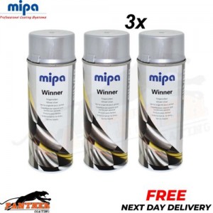 3x MIPA Winner Felgensilber Silver Rim Paint in Spraycan - 400ML