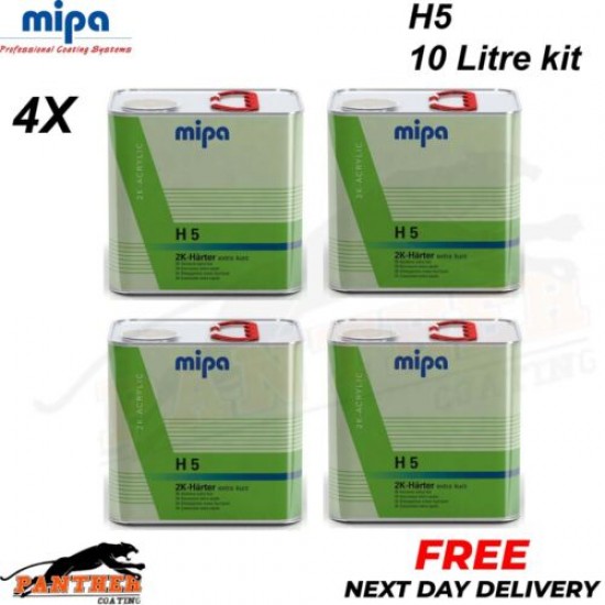 4x MIPA 2K ACRYLIC H 5 EXTRA FAST HARDENER ACTIVATOR 2K HARTER (7.5 LITRE)