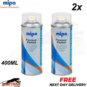 2x Mipa Premium Clearcoat Spray Aerosol - 400ML