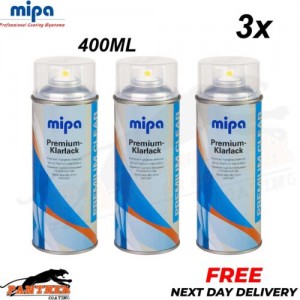 3x Mipa Premium Clearcoat Spray Aerosol - 400ML