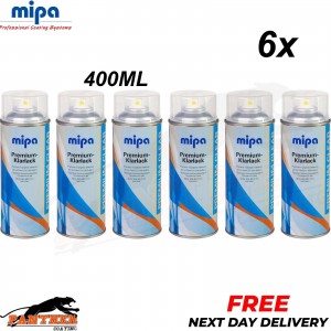 6x Mipa Premium Clearcoat Spray Aerosol - 400ML