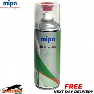 MIPA 2K CLEAR COAT SPRAY with HARDENER 400ml Lacquer Car Paint Aerosol