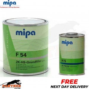 Mipa F54 4-1 2K HS Grundfiller HIGH BUILD PRIMER W/ H5 HARDENER GREY- 5L KIT