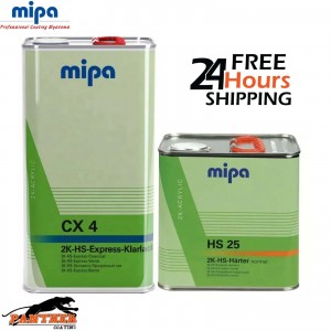 MIPA CX4 EXPRESS KLARLACK CLEARCOAT LACQUER WITH HS25 HARDENER-CX 4 - 7.5LTR KIT