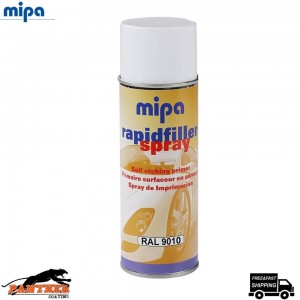 1 X MIPA RAPID PRIMER SPRAY RAL 9010 AEROSOL - 400ML