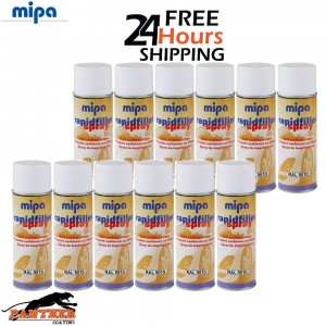 12 X MIPA RAPID PRIMER SPRAY RAL 9010 AEROSOL - 400ML