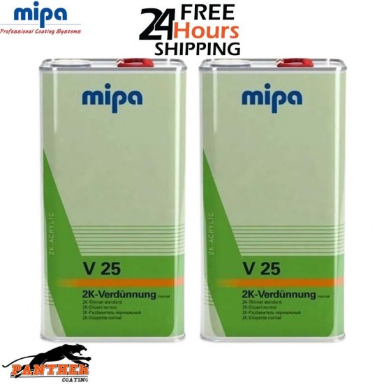 2 x MIPA 2K Thinner Standard V25 5LTR - 271050000 *NEXT DAT DELIVERY*