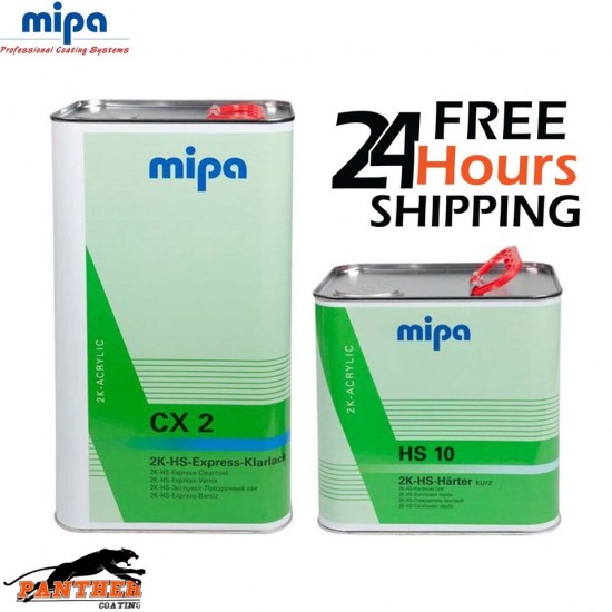 MIPA CX2 HS EXPRESS CLEARCOAT WITH HS10 FAST HARDENER 7.5L KIT