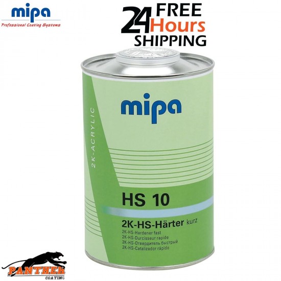 MIPA HS10 2K HIGH SOLID FAST HARDENER 1LTR - OC, ACRY FILLER, TOPCOAT, PUR