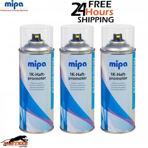3x MIPA 1K ADHESION PROMOTER Spray Transparent UV Resistant Paint Aerosol 400ml