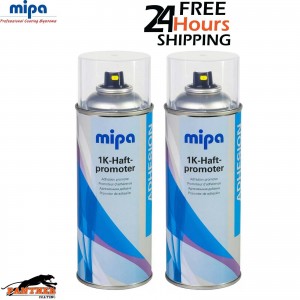2x MIPA 1K ADHESION PROMOTER Spray Transparent UV Resistant Paint Aerosol 400ml
