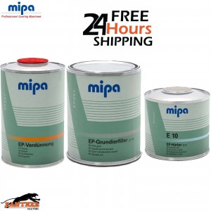 MIPA EP EPOXY PRIMER Grundierfiller 2K GREY 1L + EP HARDENER E10 + EP THINNER