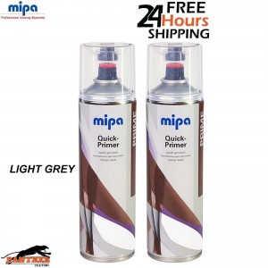 2X MIPA QUICK PRIMER AEROSOL 500ML LIGHT GREY - SPOT PRIMER
