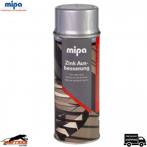 MIPA ZINC GALVANISED SILVER REPAIR TOUCH UP AEROSOL 400ML - FAST DRYING