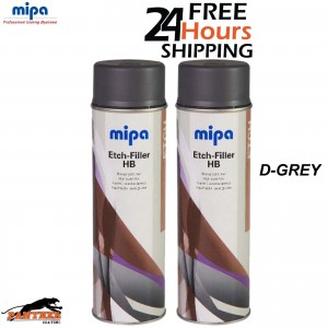 2X Mipa Etch Filler High Build Dark Grey (500ML)