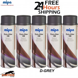 5X Mipa Etch Filler High Build Dark Grey (500ML)