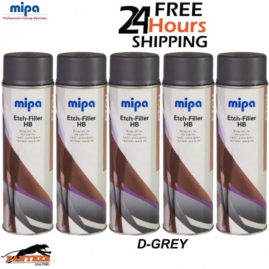 5X Mipa Etch Filler High Build Dark Grey (500ML)