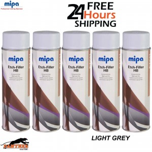 5x MIPA Etch-Filler HB Light Grey Aerosol Spray – 500ML