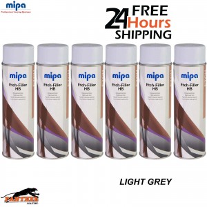 6x MIPA Etch-Filler HB Light Grey Aerosol Spray – 500ML