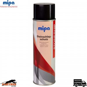 MIPA BLACK STONE CHIP Aerosol 500ml Car Spray All Round Protection