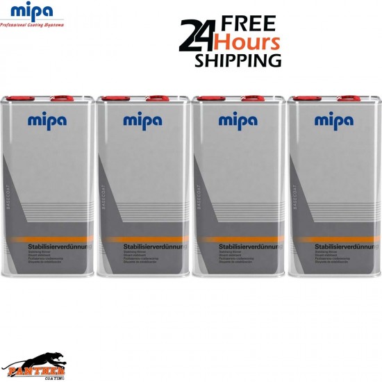 4X MIPA BC STABILISER BASECOAT STABILISING THINNER REDUCER 5LTR