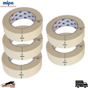 Mipa MP610 48mm Masking Tape – High Temperature – 50m Rolls – 2/3/5/6 Pack
