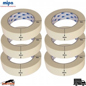 Mipa MP610 36mm High Temp Masking Tape – 50m Length – Choose 2/3/6 Rolls