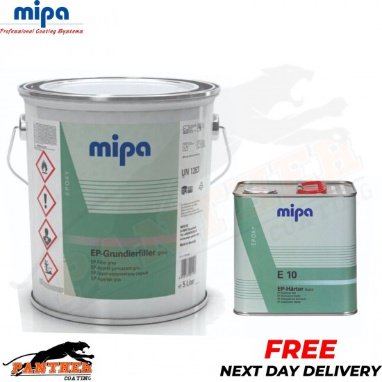 MIPA EP HARDENER E10 2.5L + EP-Grundierfiller EPOXY PRIMER 2k 5L 7.5L KIT GREY