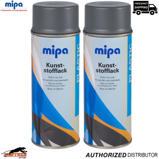 2x Mipa Renault Silver Bumper Paint 400ml Pierre Fusil Aerosol Spray