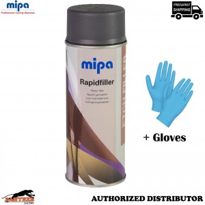 MIPA Rapid Filler Light Grey Etch Primer 400ml Aerosol + Gloves Fast Dry Primer