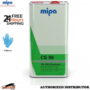 MIPA CS96 HS Clearcoat Lacquer High Gloss Professional Automotive Paint+ Gloves