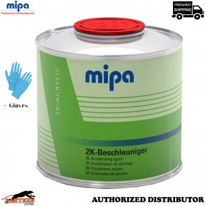 MIPA Accelerator 2K Beschleuniger 500ml Fast Drying Automotive Paint +Gloves
